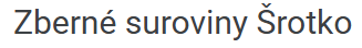 Zberné suroviny Šrotko logo
